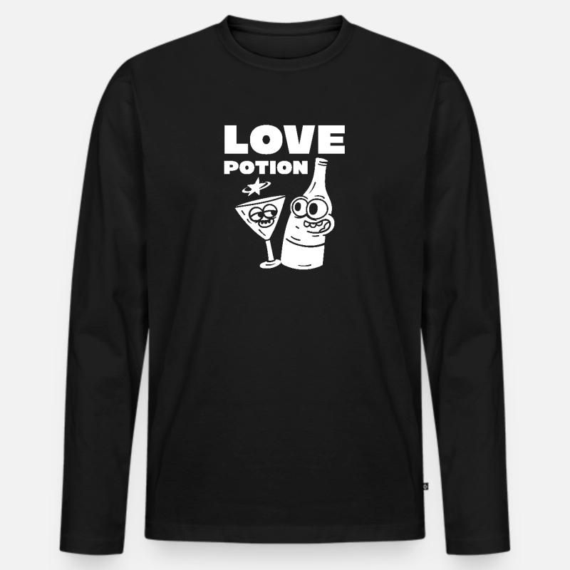 Love Potion - Männer Premium Bio Langarmshirt - Schwarz