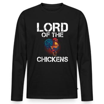 Seigneur des poulets Chicken Farm Out - T-shirt manches longues Premium bio Homme - noir - Devant - Nico (187cm)