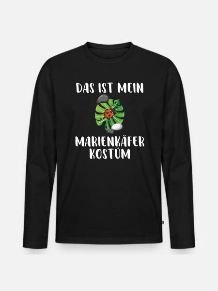 Das ist mein Marienkäfer Kostüm kleiner süßer Käfe - Männer Premium Bio Langarmshirt - Schwarz