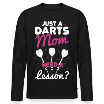 Darter Mom - Avez-vous besoin d’une leçon - T-shirt manches longues Premium bio Homme - noir - Devant - Nico (187cm)
