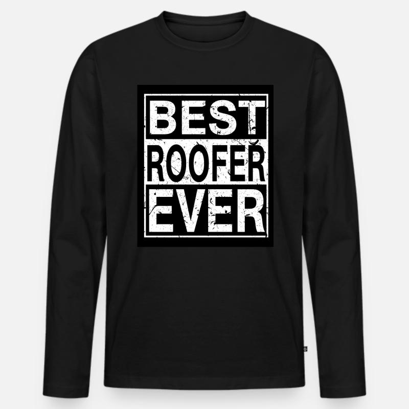Dachdecker Bester Dachdecker - Männer Premium Bio Langarmshirt - Schwarz