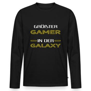 Gaming Gaming Gaming Gaming - Männer Premium Bio Langarmshirt - Schwarz - Vorne - Nico (187cm)