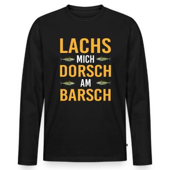 Lachs Mich Dorsch Am Barsch Angler Fischarten - Männer Premium Bio Langarmshirt - Schwarz - Vorne - Nico (187cm)