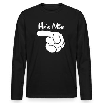 Il est énonciations drôles mes - T-shirt manches longues Premium bio Homme - noir - Devant - Nico (187cm)