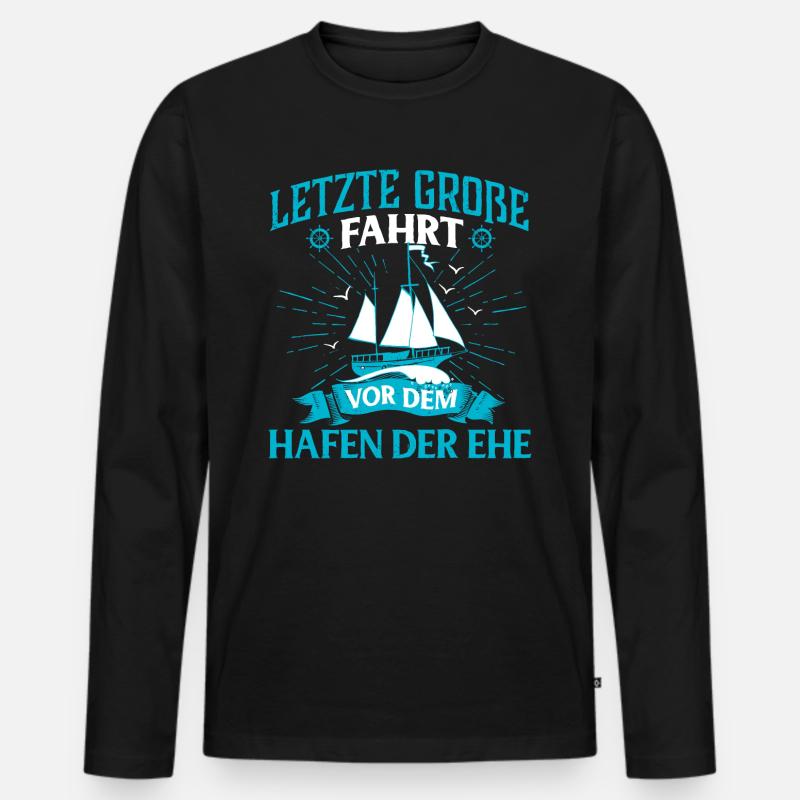 Junggesellenabschied Ehe - Männer Premium Bio Langarmshirt - Schwarz