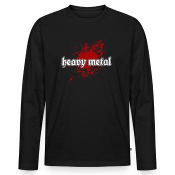 Heavy Metal - Men's Premium Organic Long Sleeve Shirt - black - Front - Nico (187cm)