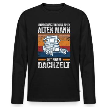 Dachzelt Camping Autozelt Abenteuer Dachzelten - Männer Premium Bio Langarmshirt - Schwarz - Vorne - Nico (187cm)