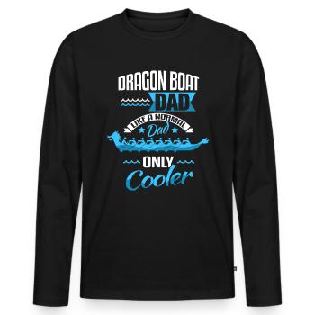 Dragonboat Racing Papa Drachenboot - Männer Premium Bio Langarmshirt - Schwarz - Vorne - Nico (187cm)