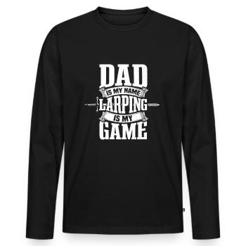 GN RPG Fantasy GN Papa RPG - T-shirt manches longues Premium bio Homme - noir - Devant - Nico (187cm)