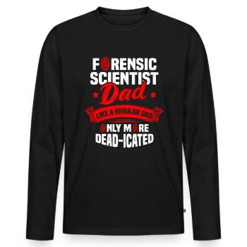 Forensic Scientist Papa Forensic Laboratory - T-shirt manches longues Premium bio Homme - noir - Devant - Nico (187cm)