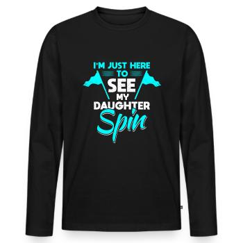 Color Guard Papa Tanz Colorguard - Männer Premium Bio Langarmshirt - Schwarz - Vorne - Nico (187cm)