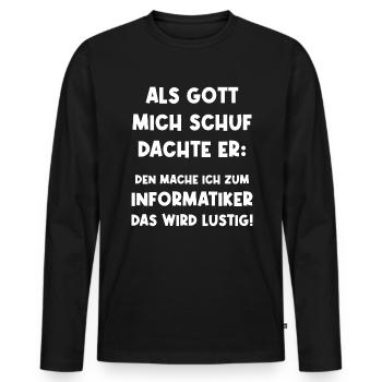 Computer Scientist Programmer Computer Science Student - Men's Premium Organic Long Sleeve Shirt - black - Front - Nico (187cm)
