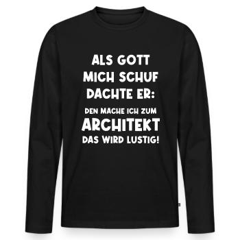 Architekt Ingenieur Architektur Architekturstudent - Männer Premium Bio Langarmshirt - Schwarz - Vorne - Nico (187cm)
