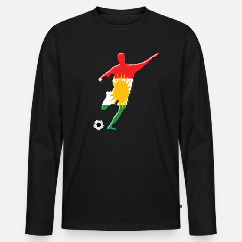 Kurdistan - Männer Premium Bio Langarmshirt - Schwarz