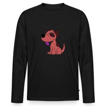 Sweet Dogs Dog Dog Love Gift Wau Animal Love - Men's Premium Organic Long Sleeve Shirt - black - Front - Nico (187cm)