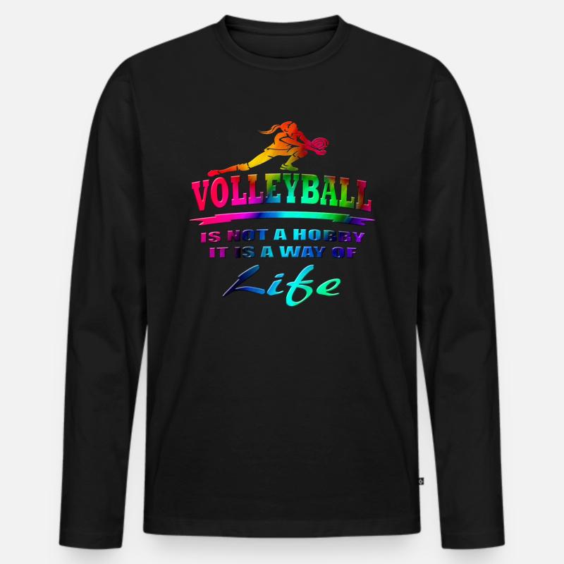 pallavolo - Maglia a manica lunga ecologica premium da uomo - nero