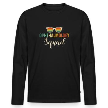 Ophthalmology squad, optician, Ophthalmology - Männer Premium Bio Langarmshirt - Schwarz - Vorne - Nico (187cm)