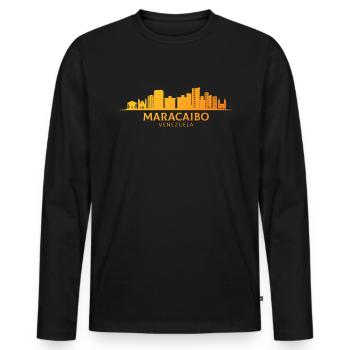 Maracaibo, venezolanos venezuela - Männer Premium Bio Langarmshirt - Schwarz - Vorne - Nico (187cm)