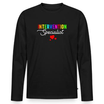 Intervention Specialist, Intervention specialist - Männer Premium Bio Langarmshirt - Schwarz - Vorne - Nico (187cm)