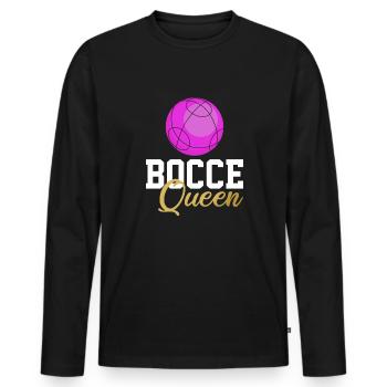 Bocce ball queen, bocce ball - Männer Premium Bio Langarmshirt - Schwarz - Vorne - Nico (187cm)