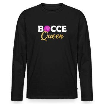 Bocce ball queen, bocce ball - Männer Premium Bio Langarmshirt - Schwarz - Vorne - Nico (187cm)