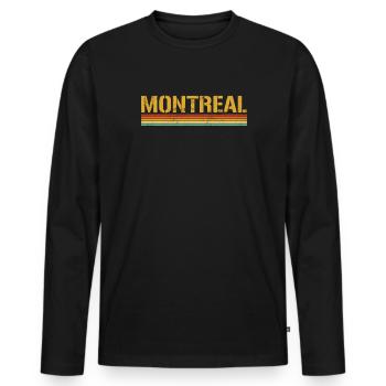Montreal Quebec, Canada montreal - Männer Premium Bio Langarmshirt - Schwarz - Vorne - Nico (187cm)