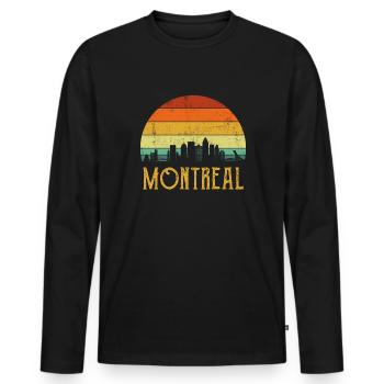 Montreal Quebec, Canada montreal - Männer Premium Bio Langarmshirt - Schwarz - Vorne - Nico (187cm)