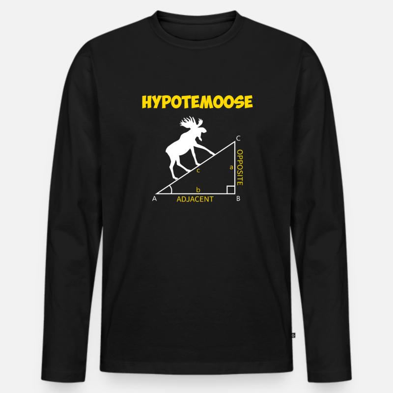 hypotemoose, math teacher hypotemoose - Männer Premium Bio Langarmshirt - Schwarz