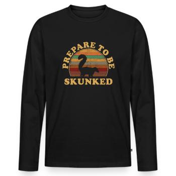 Prepare To Be Skunked, cribbage - Männer Premium Bio Langarmshirt - Schwarz - Vorne - Nico (187cm)