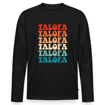 talofa,samoa - Männer Premium Bio Langarmshirt - Schwarz - Vorne - Nico (187cm)