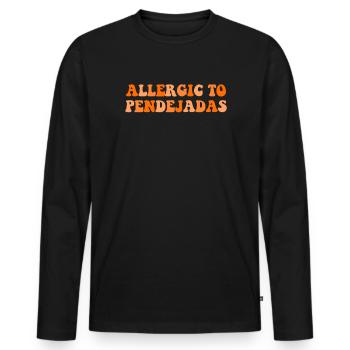 Allergic To Pendejadas, Spanish - Männer Premium Bio Langarmshirt - Schwarz - Vorne - Nico (187cm)