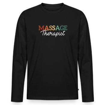 Massage Therapist - Männer Premium Bio Langarmshirt - Schwarz - Vorne - Nico (187cm)