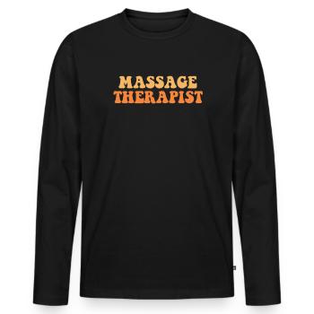 Massage Therapist - Männer Premium Bio Langarmshirt - Schwarz - Vorne - Nico (187cm)