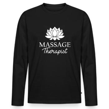 Massage Therapist - Männer Premium Bio Langarmshirt - Schwarz - Vorne - Nico (187cm)