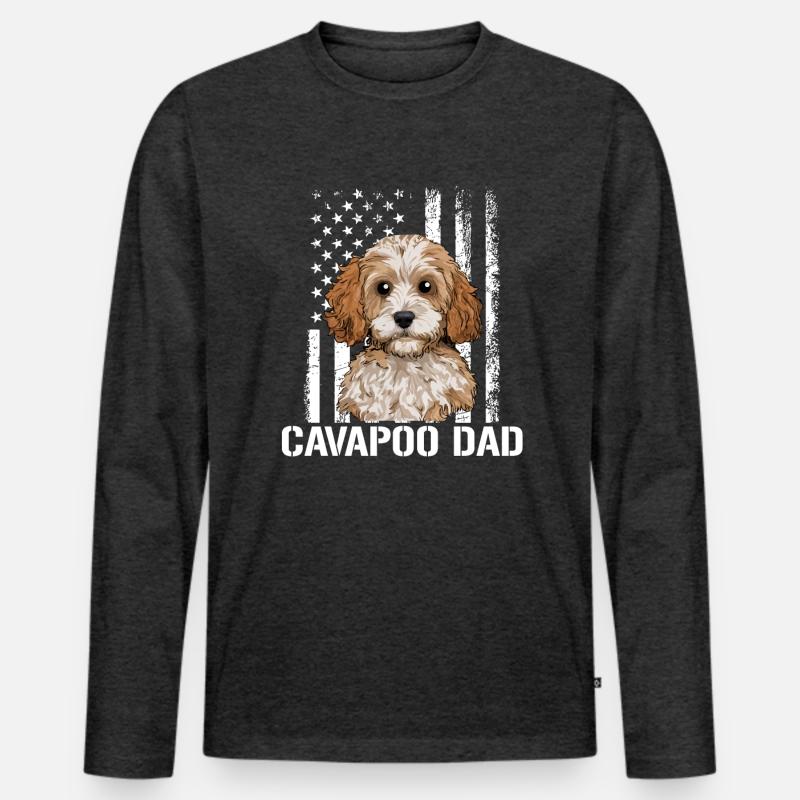 cavapoo dog, cavapoo Männer Premium Bio Langarmshirt