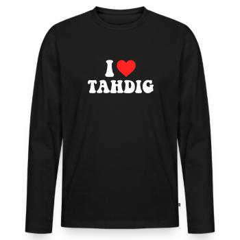 I Love Tahdig, foodiranian persian - Männer Premium Bio Langarmshirt - Schwarz - Vorne - Nico (187cm)