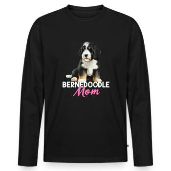 Bernedoodle Mom - Men's Premium Organic Long Sleeve Shirt - black - Front - Nico (187cm)