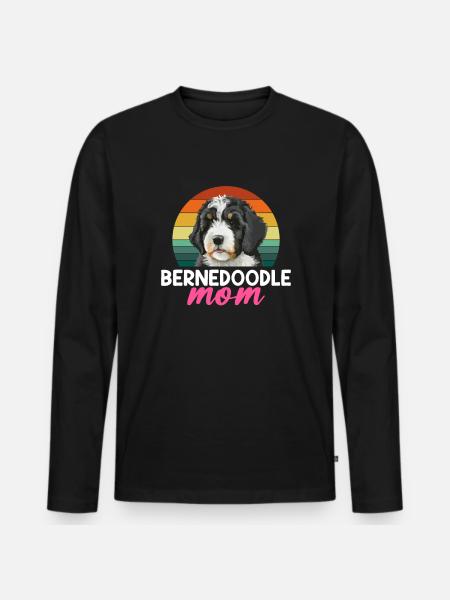 Bernedoodle Maman - T-shirt manches longues Premium bio Homme - noir