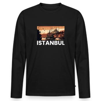 Istanbul, turkiye, turkey - Männer Premium Bio Langarmshirt - Schwarz - Vorne - Nico (187cm)