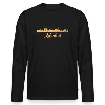 Istanbul, turkiye, turkey - Männer Premium Bio Langarmshirt - Schwarz - Vorne - Nico (187cm)