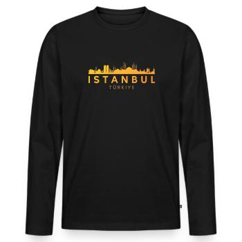 Istanbul, turkiye, turkey - Männer Premium Bio Langarmshirt - Schwarz - Vorne - Nico (187cm)