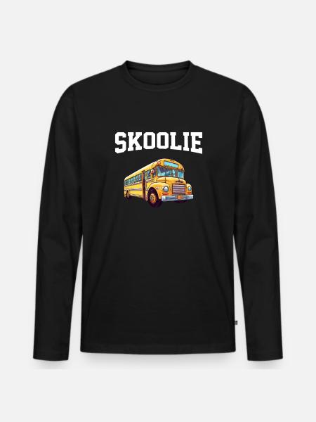 skoolie Converted School Bus - Männer Premium Bio Langarmshirt - Schwarz