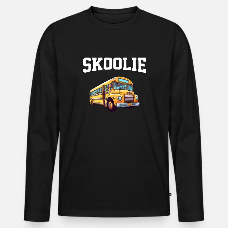 skoolie Converted School Bus - Männer Premium Bio Langarmshirt - Schwarz