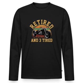Motortrike Three Wheeled Motorcycle Triker - Männer Premium Bio Langarmshirt - Schwarz - Vorne - Nico (187cm)