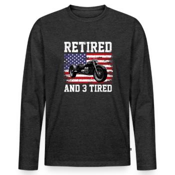 Motortrike Three Wheeled Motorcycle Triker - Men's Premium Organic Long Sleeve Shirt - heather anthracite - Front - Nico (187cm)