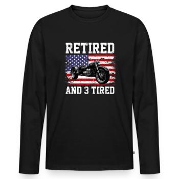 Motortrike Three Wheeled Motorcycle Triker - Männer Premium Bio Langarmshirt - Schwarz - Vorne - Nico (187cm)
