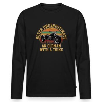 Motortrike Three Wheeled Motorcycle Triker - Männer Premium Bio Langarmshirt - Schwarz - Vorne - Nico (187cm)