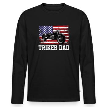 Motortrike Three Wheeled Motorcycle Triker - Männer Premium Bio Langarmshirt - Schwarz - Vorne - Nico (187cm)