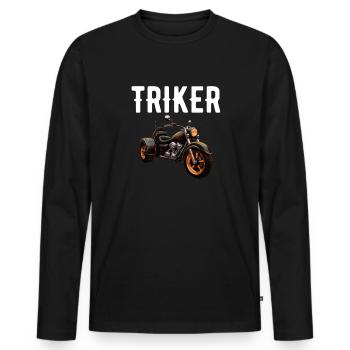 Motortrike Three Wheeled Motorcycle Triker - Männer Premium Bio Langarmshirt - Schwarz - Vorne - Nico (187cm)