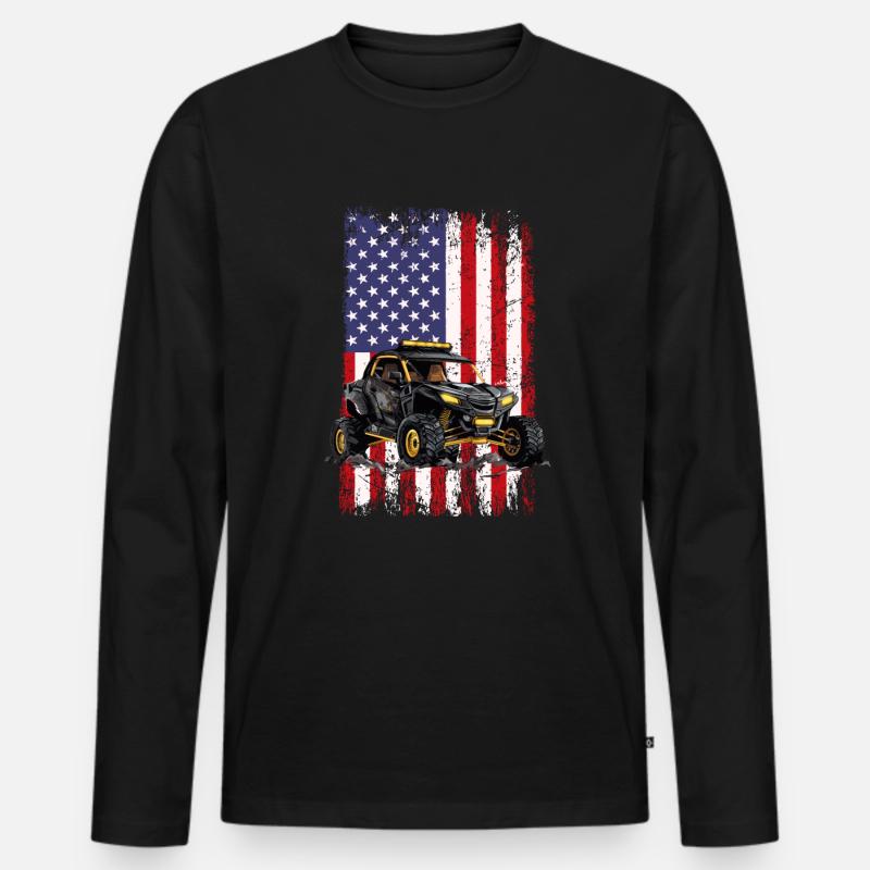 UTV SXS Racing - Männer Premium Bio Langarmshirt - Schwarz